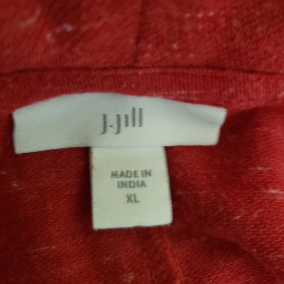 J. Jill Turtleneck Womens Red XL Oversized Boho Tunic Cowlneck Lounge Pullover - Picture 9 of 11